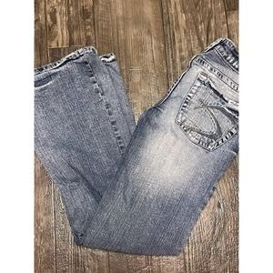 Silver Bootcut Jeans Size 26 Vintage Y2K Silver Jeans